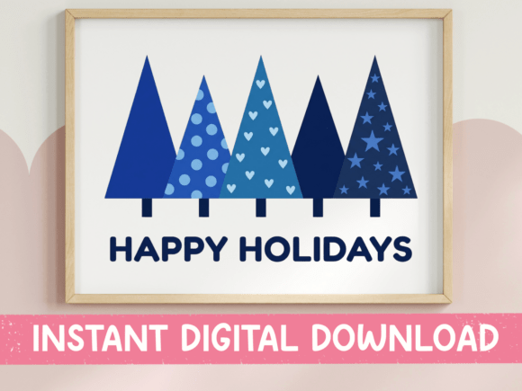 Blue Trees SVG: Graphics for T-Shirt Designs