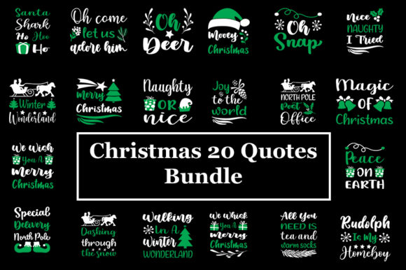 Christmas 20 Quotes Bundle: Free Graphics for Branding