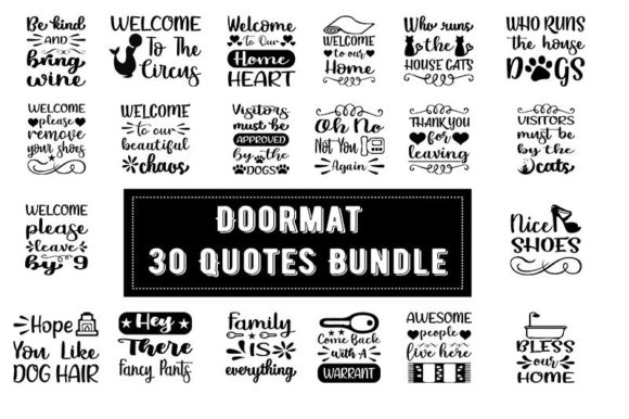 Doormat 30 Quotes Bundle: Essential Graphics & Freebies