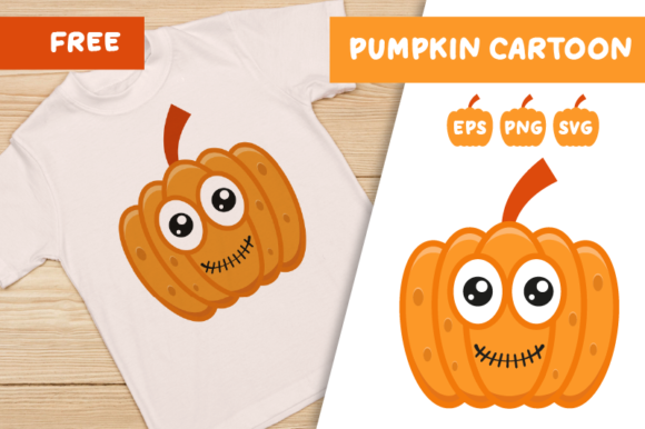 Free Pumpkin Cartoon SVG Design: Graphics & Freebies