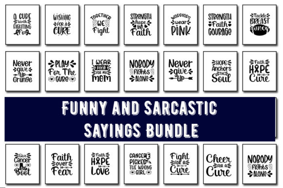 Funny and Sarcastic Sayings Bundle: Graphics for Freebies