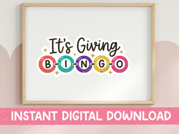 Its Giving Bingo Balls SVG: Graphics for T-Shirt Designs