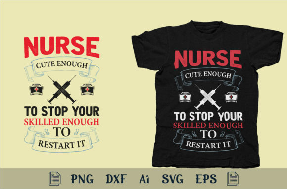 Nurse Typographic T-Shirt Design: Graphics Freebies Review