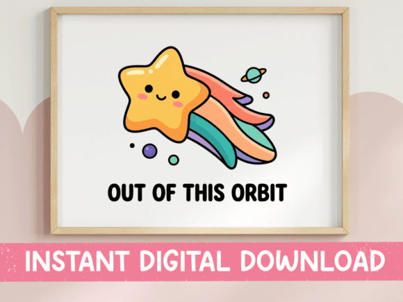 Out of This Orbit Star SVG: Graphics for T-Shirt Designs