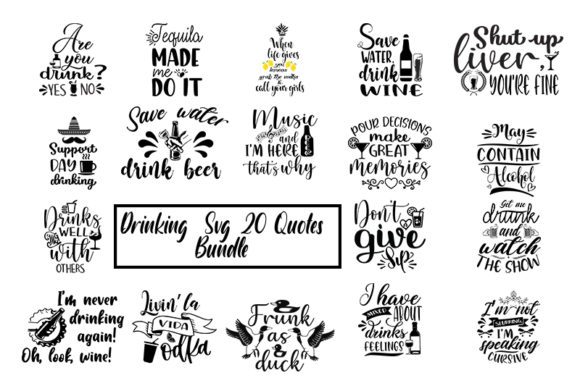 Review: Drinking 19 Quotes Bundle for Embroidery
